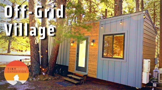 Off the grid tiny houses as unique hotel on family homestead