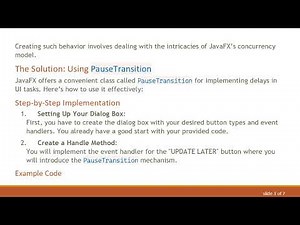 How to Implement Delayed Dialog Boxes in JavaFX Using Concurrency