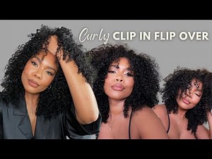 New 10 Minute Curly Flip Over Method?! Water Kinky Curly Clip Ins Ft CURLSQUEEN