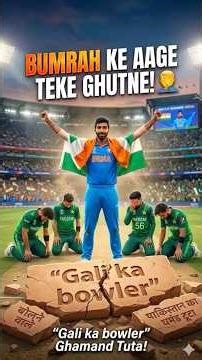 Bumrah ke aage teke ghutne! 🤦‍♂️ "Gali ka bowler" bolne wale Pakistan ka Ghamand Tuta.#reaction