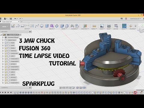 Three jaw self centering Chuck design - fusion 360 tutorial