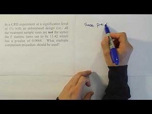 Which multiple comparison method should be used here? problem 3