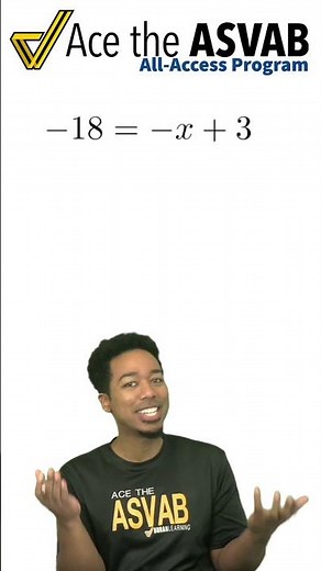 ASVAB Mental Math in a Flash! (Solving Equations — No Calculator) #shorts