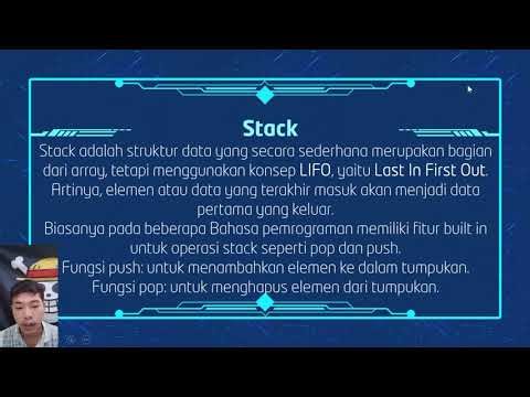 Penjelasan singkat mengenai struktur data array, hash map, stack, queue