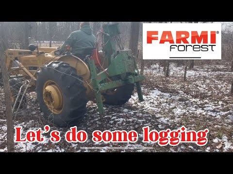 Logging with a vintage Farmi 3 point logging winch