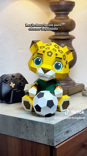 Plantilla gratis Zayu papercraft: mini jaguar Mundial 2026
