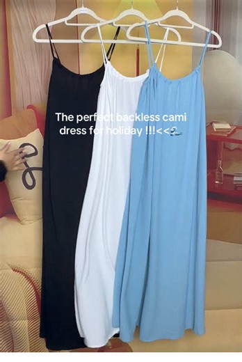 Stylish Backless Cami Dress for Your Summer Vacation