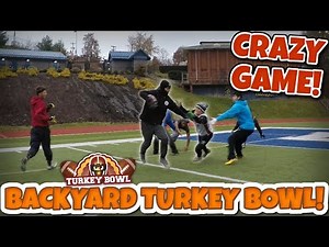 MASSIVE BACK YARD TACKLE FOOTBALL TURKEY BOWL!! (Best Game Yet!)