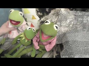 Package opening Kermit the frog plushies