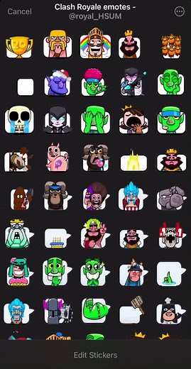 Personalized Clash Royale Emotes Sticker Pack