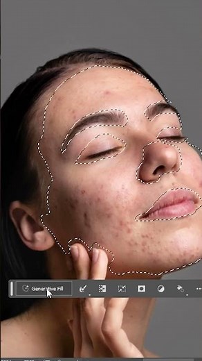 Retouch skin in 30 second with photoshop AI