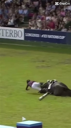 Worst fall 😭 dw the horse and the rider is okay 👌