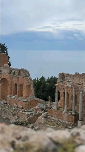 Ancient Greek Theatre of Taormina Sicily with Breathtaking Views of Mount Etna