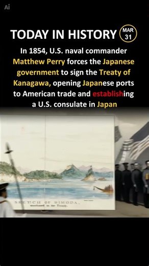 Did the U.S. FORCE Japan OPEN in 1854? 🇯🇵 #TodayInHistory #History