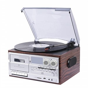 [Hot Item] Turntable Vinyl Player with CD Play/USB/SD Record/Cassette Radio