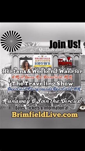 Runaway and join our circus! There’s nothing like the magic of Brimfield whether it’s in Brimfield or on the road with the Traveling Show! #antiqueshow #antiques #antique #vintage #brimfield #brimfieldlive #brimfieldliveonline #brimfieldantiqueshow #brimdeer | Brimfield Antique Shows