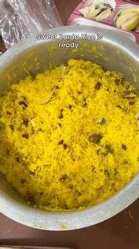 Zarda Rice Recipe | Sweet Yellow Rice (Meetha Chawal) Zarda Recipe #zardaricerecipe #zardarice
