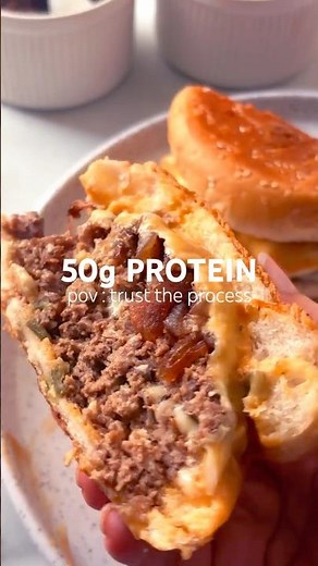 Healthy Smash Beef Burger for Weight Loss |50g Protein! #shorts #smashburger