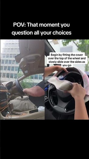 How to install a steering wheel cover #cars #diy #cover