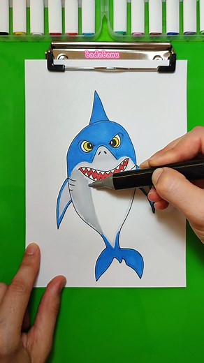 How to draw a Blue Shark - Step by Step Tutorial
