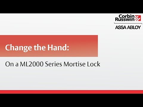 How to change the hand on a Corbin Russwin ML2000 Mortise Lock