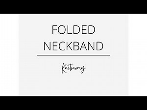 Folded neckband knitting