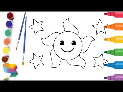 ☀️ Sun Draw and Color | Sun Drawing Painting | Easy Sun Drawing for Kids