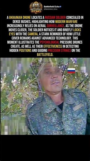 Ukrainian Drone Spots Hidden Soldier in Bushes #shorts