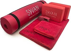 Sivan Health And Fitness Yoga Set (6-Piece), Red