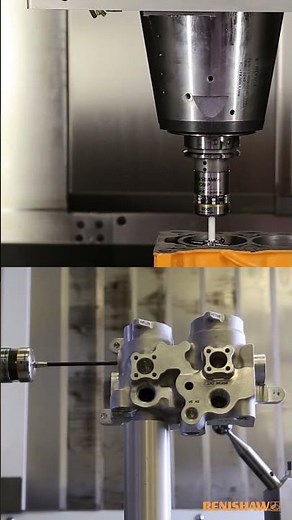 High‑accuracy probing with Renishaw machine tool probes #machining #cnc #manufacturing