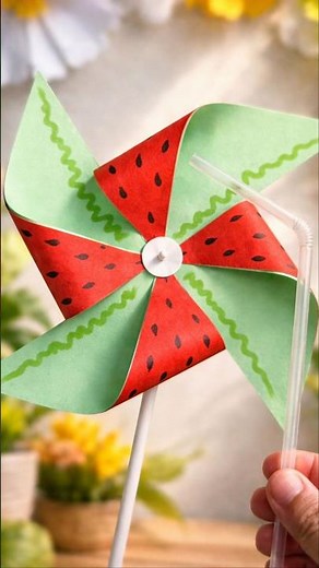 paper windmill craft using paper/ paper windmill craft ideas #craft #papercraft #fun #kids #shorts