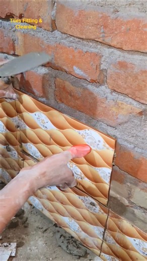 After installing the tiles, I measured them with a string and saw that the tiles were straight.#tile