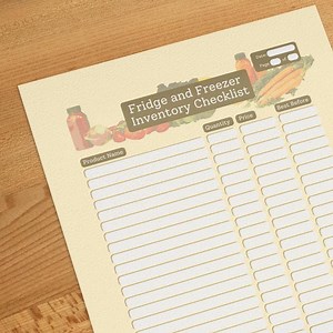Fridge and Freezer Inventory Checklist, Illustrated PDF, Grocery List Meal Prep - Etsy Canada