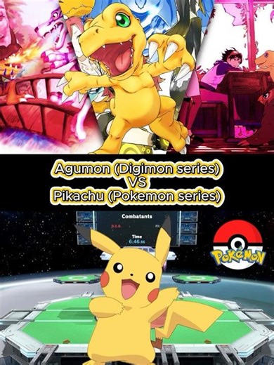 Agumon (Digimon series) VS Pikachu (Pokemon series)
