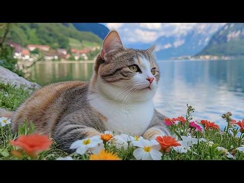 12 Hours Of Calming Music for Cats 🐈 Relaxing Feline Sleep Tunes 🎵 Gentle Night Comfort 😴 No Ads