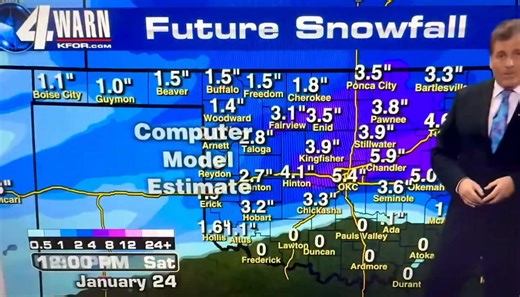 HISTORIC Winter Storm folks! 12”-15” OKC Metro! 10:15PM Thursday right here. I want to see ALL your snow pics with this one folks. Remember, the ALL TIME OKC record is 14.3” in December 2009. Here we go! #okwx 1.22.26 | Mike Morgan