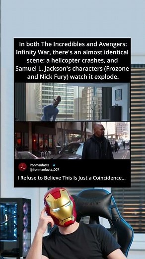 Nick Fury and Frozone Share the Same Helicopter Crash Scene! 🤯 #shorts #shortsfeed
