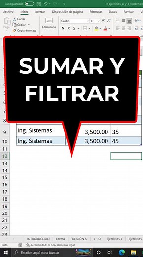 Aprende TRUCAZO para sumar solo celdas filtradas en excel #excel #elti...