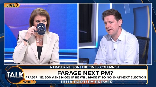 The Times columnist Fraser Nelson says Reform UK voters hope Nigel Farage "might smash the status quo". "You don't have to like him, you don't have to agree with him, you have to see if he's a necessary corrective to a failed consensus." | TalkTVUK