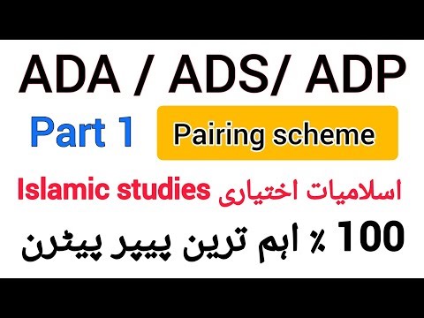 BA, BSC part 1 Islamic studies pairing scheme / paper pattern /marks division