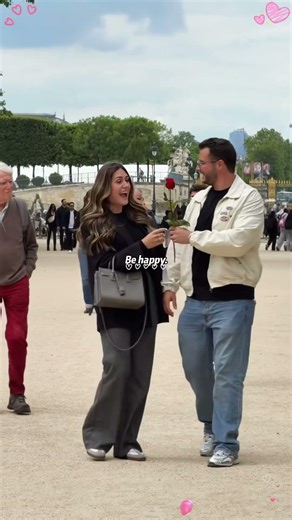 "Random flowers for strangers = instant smiles everywhere! Their reactions? Pure joy. 🌸