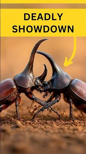 BRUTAL Rhino Beetle Fight #shorts