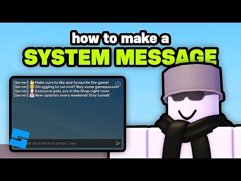 How to Make a System Message in Roblox Studio