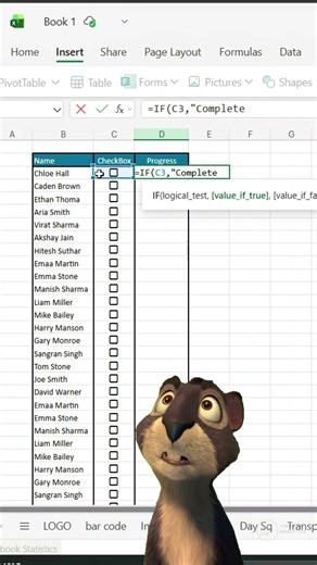 How to use check box progress in the Excel | Excel tips and tricks #excel #exceltips