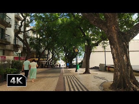 Walking Tour of Funchal, Madeira | Exploring the Capital City in 4K