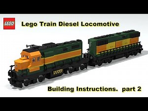 Lego Train Diesel Locomotive Train. Building Instructions. part 2.#Lego Train