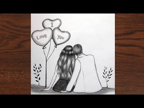 How to draw a cute couple -Pencil sketch || Drawing easy for beginner || Couple drawing || Drawing
