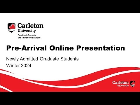 Info Session for New Grad Students - Winter 2024 | Carleton University