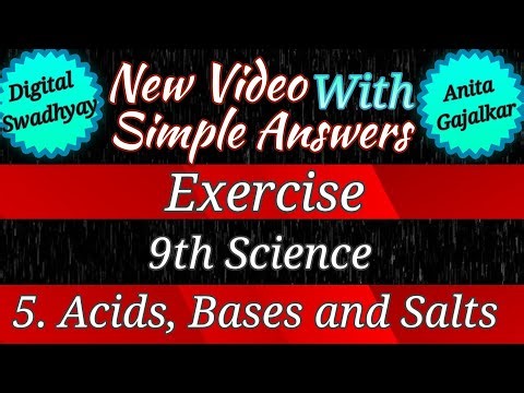 acid base and salts class 9 ।acids bases and salts class 9 । 9th science chapter 5 question answer
