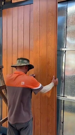 fiberboard installation process on small shophouse buildings #construction #popular #shorts